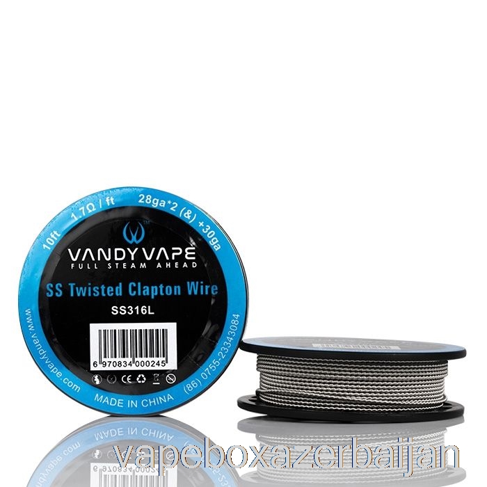 E-Juice Vape Vandy Vape Specialty Wire Spools SS Twisted Clapton - 28GA*2(&)+30GA - 10ft - 1.7ohm
